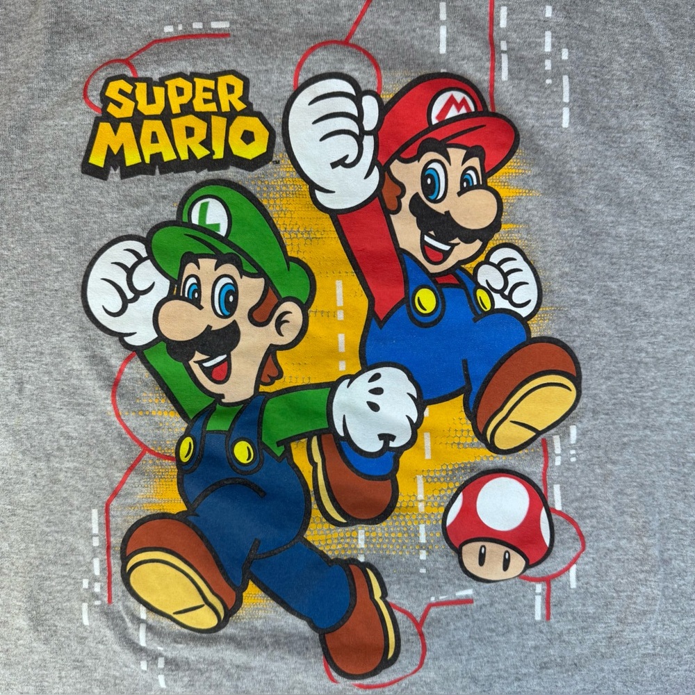 Super Mario & Luigi Graphic Tee – Hybrid Apparel – Size XL